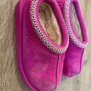 UGG Fuchsia Suede Slippers